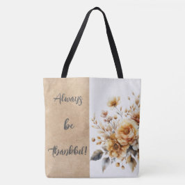 Wees altijd dankbaar Herfst Canvas tas