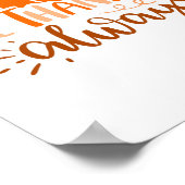 Wees altijd dankbaar Thanksgiving Lettering Quote Poster (Hoek)