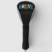Wees altijd dapper golfclub – Sla met vertrouwen Golfheadcover (Voorkant)