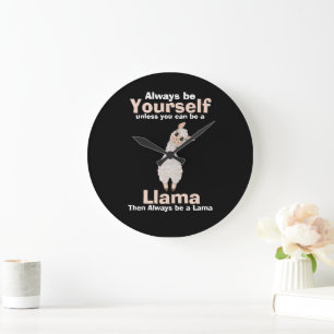 Wees altijd een Llama Dierenvriend Grote Klok