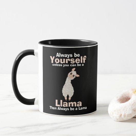 Wees altijd een Llama Dierenvriend Mok (Met donut)