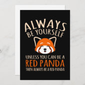 Wees altijd een rode panda Mooie huisdier Dierenli Bedankkaart (Voorkant / Achterkant)