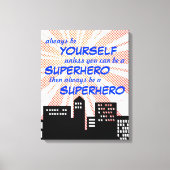 Wees altijd een superheld stripboek jongens kunst  canvas afdruk (Voorkant)