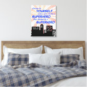 Wees altijd een superheld stripboek jongens kunst canvas afdruk (Insitu (Slaapkamer))