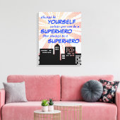 Wees altijd een superheld stripboek jongens kunst canvas afdruk (Insitu (Woonkamer))