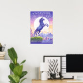 Wees altijd een Unicorn Paars Poster (Thuiskantoor)