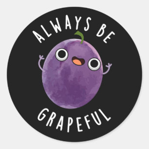 Wees altijd grappig grappige grapje over donkere d ronde sticker