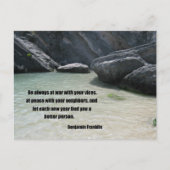 Wees altijd in oorlog met je onzin... briefkaart (Voorkant)