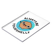 Wees altijd je-schelp Positieve Schelp Woordspelin Notitieboek (Linkerzijde)