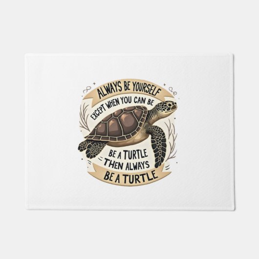 Wees altijd jezelf, behalve als je een schildpad k deurmat (Voorkant)
