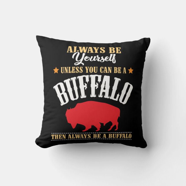 Wees altijd jezelf - Buffalo Bison Spirit Animal Kussen (Voorkant)