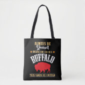 Wees altijd jezelf - Buffalo Bison Spirit Animal Tote Bag (Voorkant)