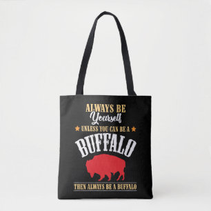 Wees altijd jezelf - Buffalo Bison Spirit Animal Tote Bag