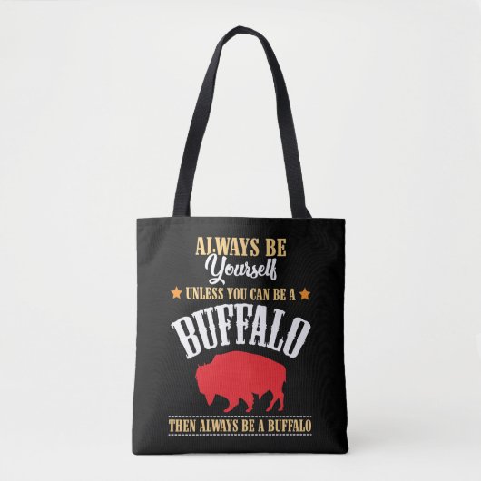 Wees altijd jezelf - Buffalo Bison Spirit Animal Tote Bag (Voorkant)