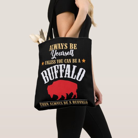 Wees altijd jezelf - Buffalo Bison Spirit Animal Tote Bag (Dichtbij)