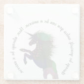 Wees altijd jezelf, tenzij je een eenhoorn kunt zi glazen onderzetter (Achterkant)