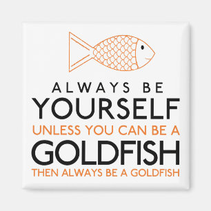Wees altijd jezelf, tenzij je een goudvis kunt zij magneet
