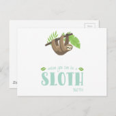 Wees altijd jezelf, tenzij je een luiaard kunt wor briefkaart (Voorkant / Achterkant)