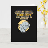 Wees altijd jezelf, tenzij je een olifant kunt zij kaart (Gele Bloem)