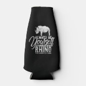 Wees altijd jezelf, tenzij je een Rhino kunt zijn Flesjeskoeler (Voorkant)