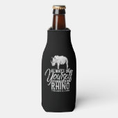 Wees altijd jezelf, tenzij je een Rhino kunt zijn Flesjeskoeler (Fles Voorkant)