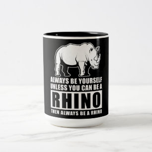 Wees altijd jezelf, tenzij je een Rijn kunt zijn Tweekleurige Koffiemok