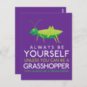 Wees altijd jezelf, tenzij je een sprinkhaan kunt  briefkaart (Voorkant / Achterkant)