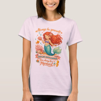 Wees altijd jezelf tenzij je een zeemeermin kan zi t-shirt