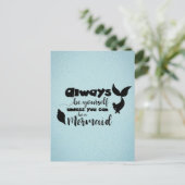 Wees altijd jezelf, tenzij je een zeemeermin kunt  briefkaart (Staand voorkant)