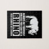 Wees altijd jezelf, tenzij Rino Costume Gift Legpuzzel (Horizontaal)