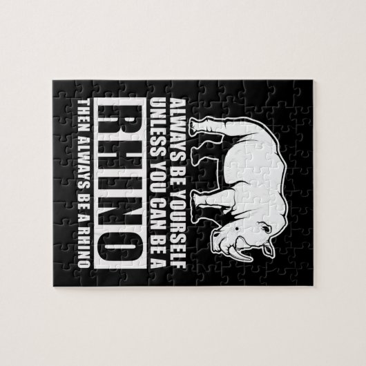 Wees altijd jezelf, tenzij Rino Costume Gift Legpuzzel (Horizontaal)