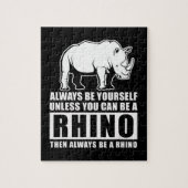 Wees altijd jezelf, tenzij Rino Costume Gift Legpuzzel (Verticaal)