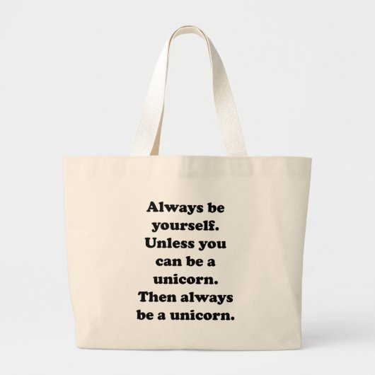 Wees altijd jezelf Unicorn Grote Tote Bag (Voorkant)