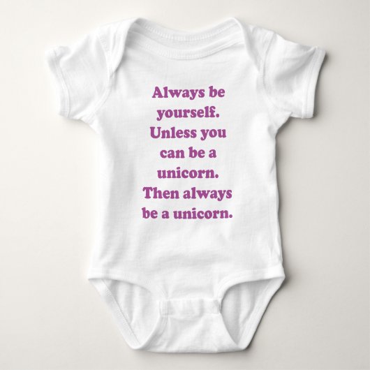 Wees altijd jezelf Unicorn Romper (Voorkant)