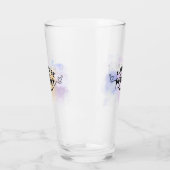 Wees altijd positief Paarse geel Glas (Links)