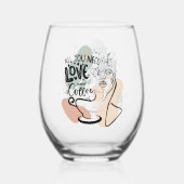 Wees altijd positief Paarse geel Wijnglas Zonder Voet (Voorkant)