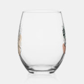 Wees altijd positief Paarse geel Wijnglas Zonder Voet (Links)