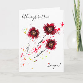 Wees altijd trouw aan jou, Wild Free Spirited Popp Kaart