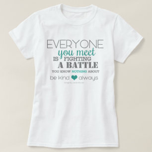 Wees altijd vriendelijk (aqua) t-shirt