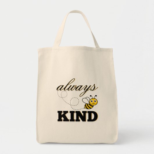 "wees altijd vriendelijk" boodschappentas tote bag (Voorkant)