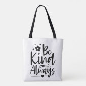 Wees altijd vriendelijk Canvas tas (Achterkant)