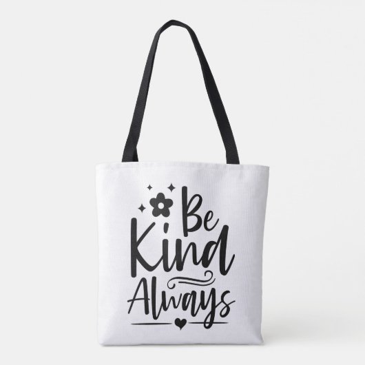 Wees altijd vriendelijk Canvas tas (Achterkant)