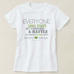 Wees altijd vriendelijk (groen) t-shirt