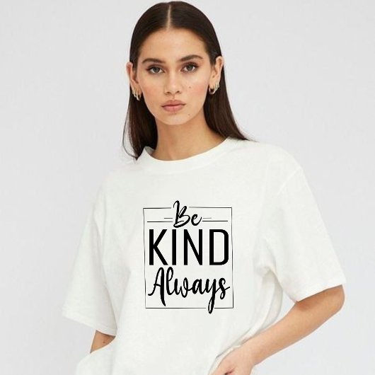 Wees altijd vriendelijk" Minimalistische typografi Tri-Blend Shirt