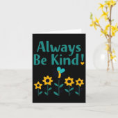 Wees altijd vriendelijk! Sticker Kaart (Gele Bloem)