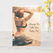 Wees altijd wie je bent, Inspirerend Kaart (Gele Bloem)