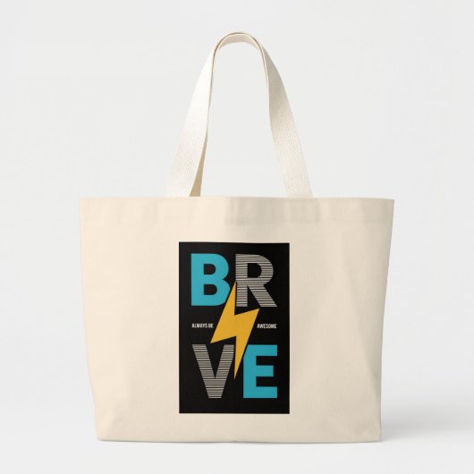 WEES ALTJD DAPPER – AWESOME          GROTE TOTE BAG (Voorkant)