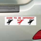 Wees anders - Grappig paardenGezegde Bumpersticker (Op auto)