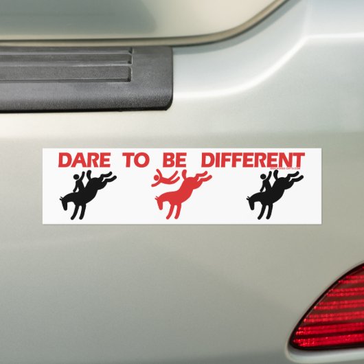 Wees anders - Grappig paardenGezegde Bumpersticker (Op auto)