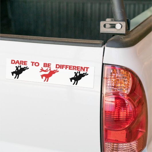 Wees anders - Grappig paardenGezegde Bumpersticker (Op Truck)